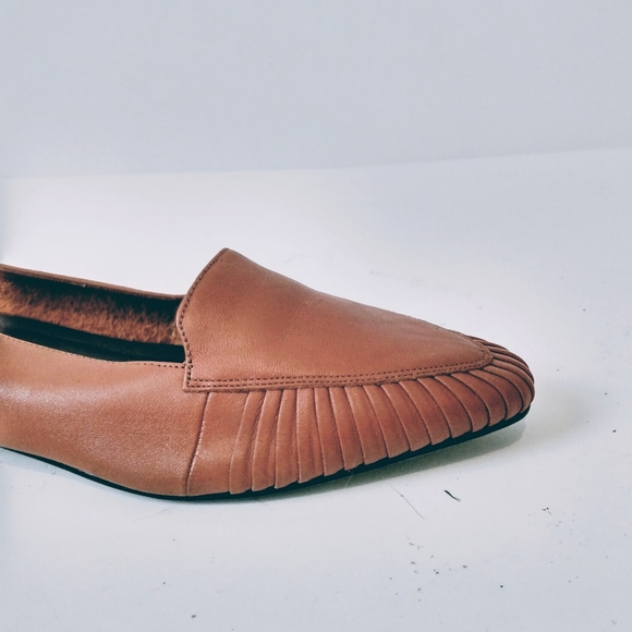 Cara Leigh Tan Leather Slip On Flat Shoes sz 9 - Picture 3 of 8